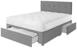 Airspring - Dalham Memory 3 Drawer Grey - Divan - Kingsize